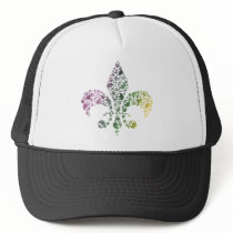 Skull Fleur De Lis Mesh Hats