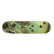 Skull Flower Skateboard