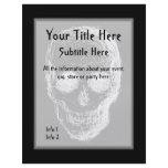 Skull Flyer! White Black. Customize to your needs!