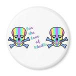 Skull_For_the_Love-Multicolor Magnet