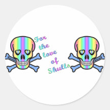 Skull_For_the_Love-Multicolor Sticker