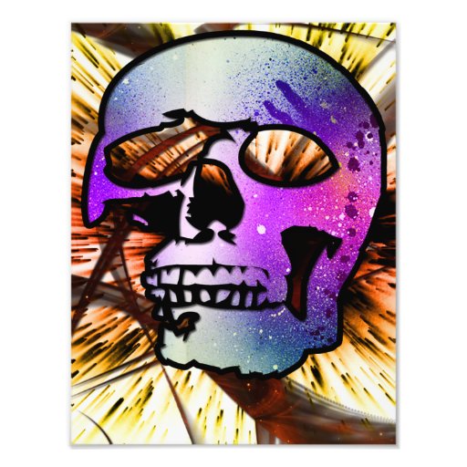 Skull from space photographic print