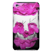 Skull Full of Pink Flowers Case-Mate iPod Touch Case