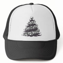 Skull Garland Christmas Tree Trucker Hat