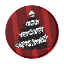 Skull Garland Christmas Tree Refrigerator Magnets