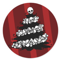 Skull Garland Christmas Tree Sticker