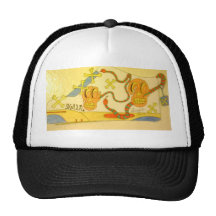 skull gear trucker hat