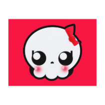 Skull Girl Post Card