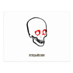 Skull Graphic White Post Cards