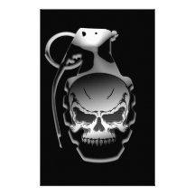 Skull Grenade Customized Stationery