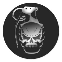 Skull Grenade Sticker