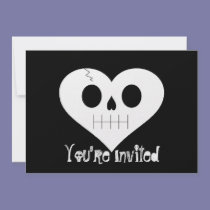Skull Heart Face invitations