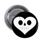 Skull Heart Face Pin