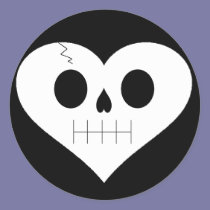Skull Heart Face stickers