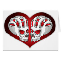 skull-heart greeting cards