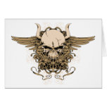 Skull ~ Horned Tattoo Skull Fantasy Art Greeting Cards