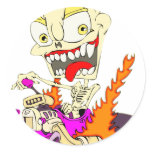Skull Hot Rod Stickers