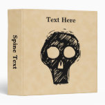 Skull illustration motif. binders