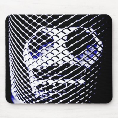 skull in a cage mouse mat by Shadow_tek