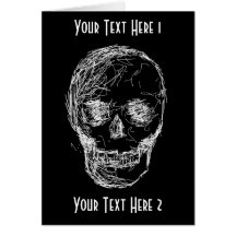 Skull, in White. Card