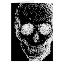 Skull, in White. Greeting Card