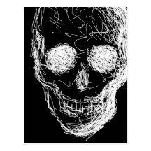 Skull, in White. Post Cards