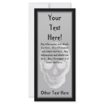 Skull, in White. Personalized Rack Card