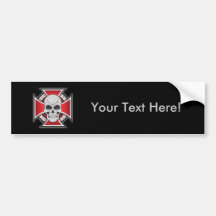 Skull & Iron Cross: Vector Drawing: Bumper Stickers