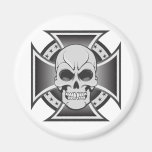 Skull & Iron Cross: Vector Drawing: Magnet
