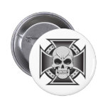 Skull & Iron Cross: Vector Drawing: Pin