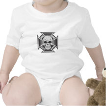 Skull & Iron Cross: Vector Drawing: Tees