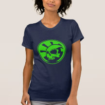 Skull Ladies Petite T-Shirt Green