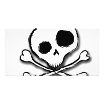 Skull N Bones Plain Customized Photo Card