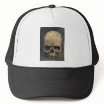 Skull of a witch trucker hat