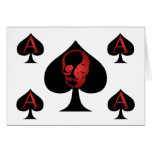 Skull Of Spades Greeting Card