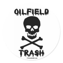 Skull, Oilfield Trash,Sticker,Oil