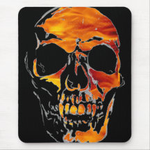 Skull on Fire Mousepad
