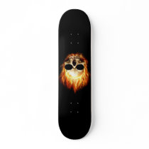 Skull On Fire Custom Skate Board
