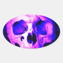 Skull Oval Stickers
