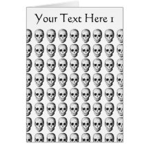 Skull Pattern in Black and White. Greeting Card