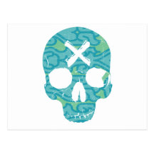 Skull Pattern Postcard