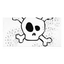 skull customized photo card