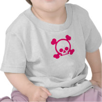skull - pink tee shirt