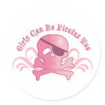 Skull Pirate Flat Stickers