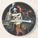 Skull Pirate with Sword and Hook by Al Rio coasters