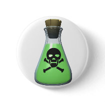 Skull Poison Bottle Pins