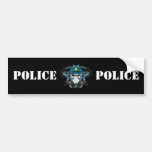 Skull Police Officer Bumper Sticker