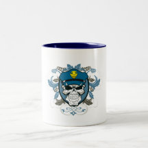 Skull Police Officer Coffee Mug