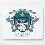 Skull Police Officer Mousepads