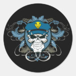 Skull Police Officer Sticker